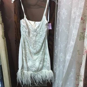 Beaded Ostrich Feathers Dress